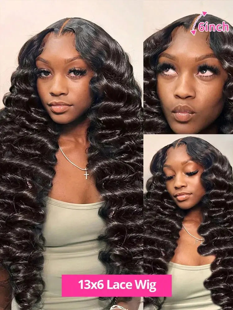 Gluless Deep Wave Human Hair