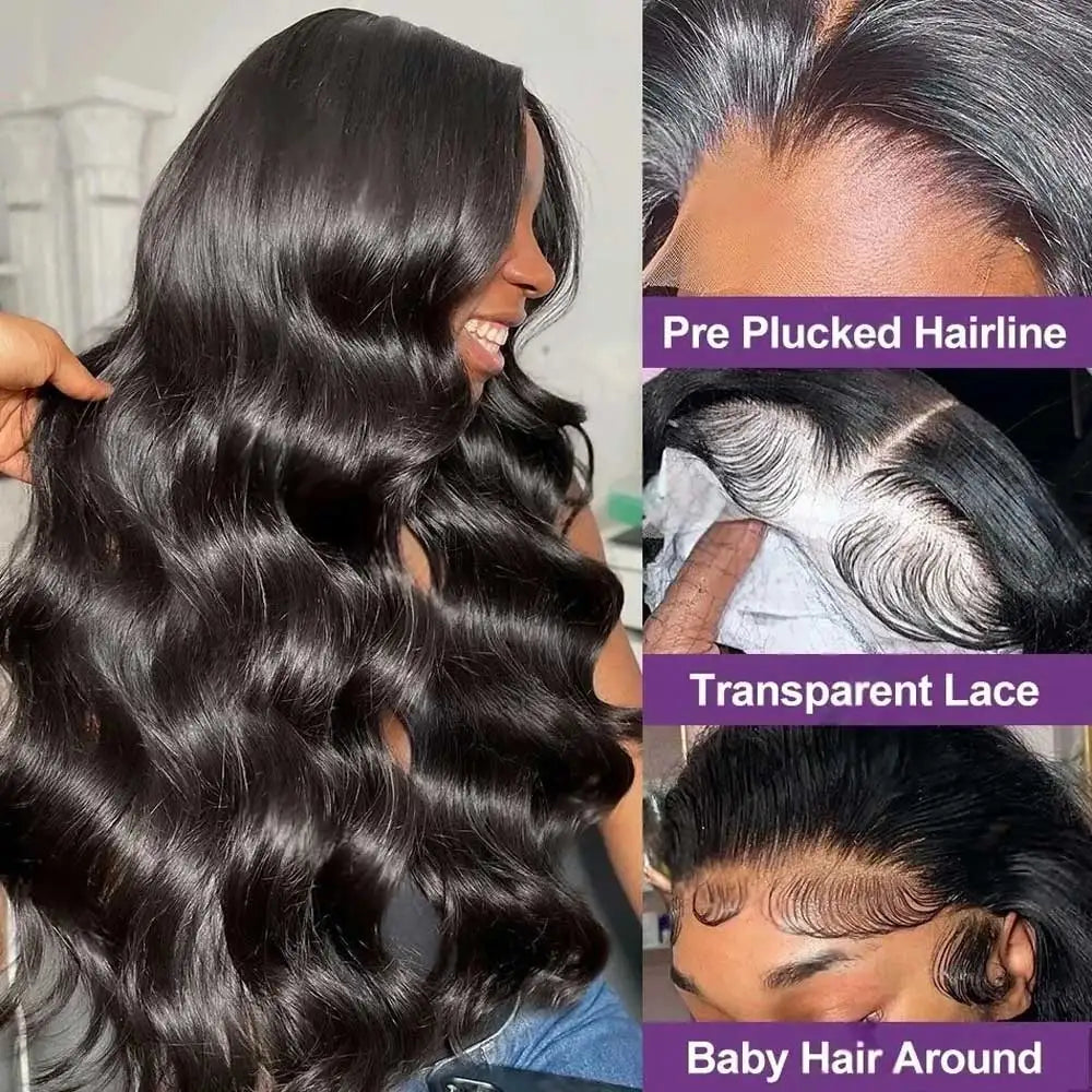 Glueless Pre Plucked Black Wig