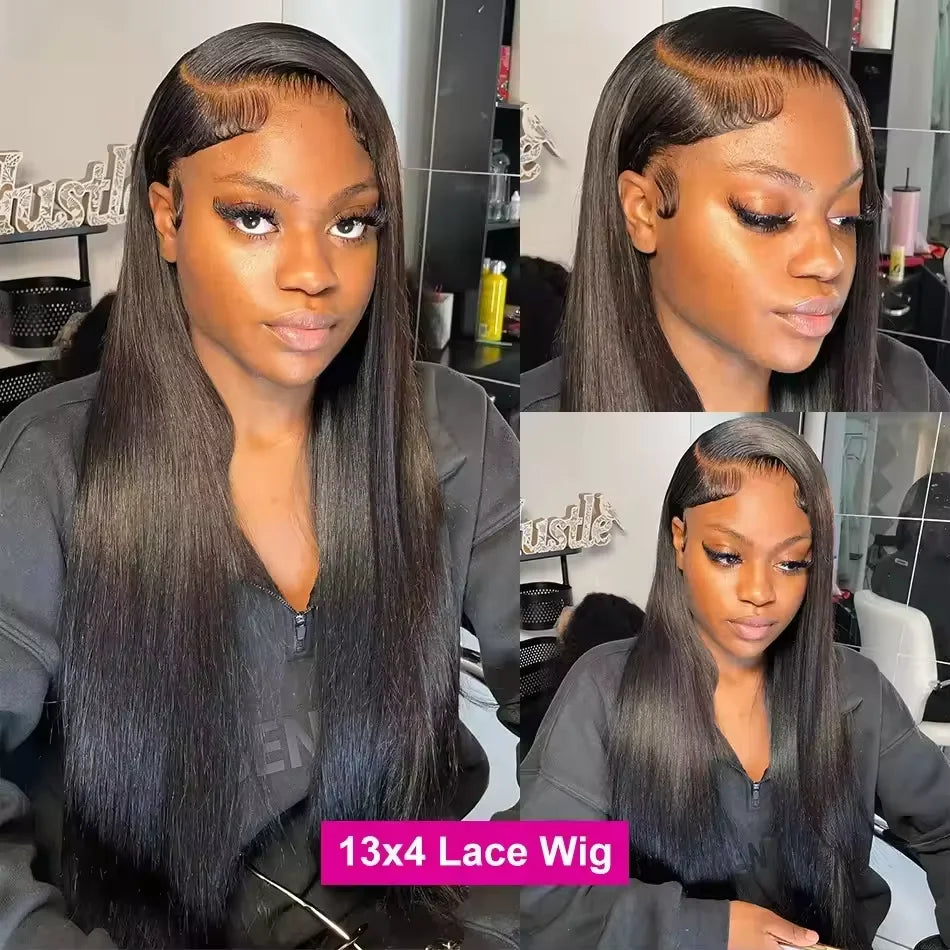 Straight Lace Frontal Human Hair Wigs 
