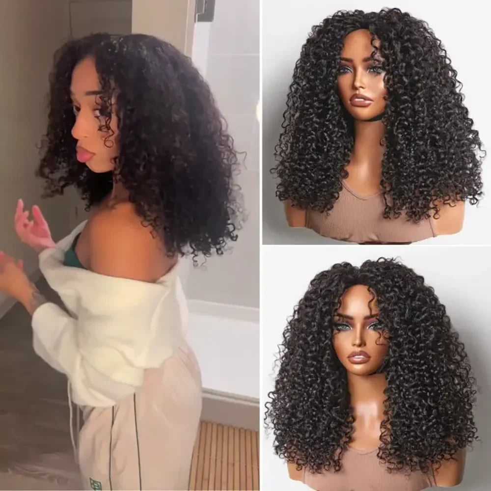 Half human hair wig