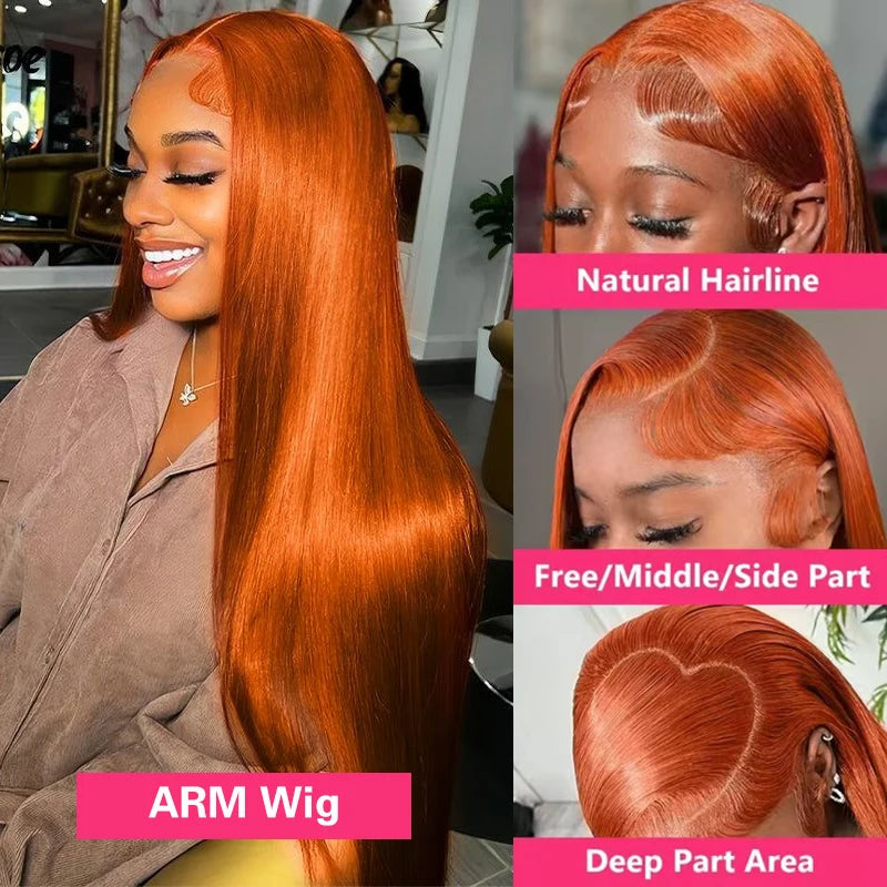 Ginger Human Hair Wig