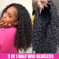 Half human hair wig