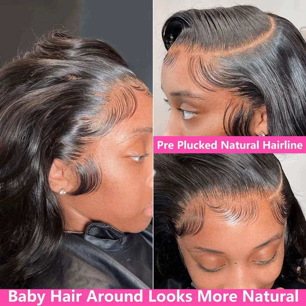 Glueless Pre Plucked Black Wig