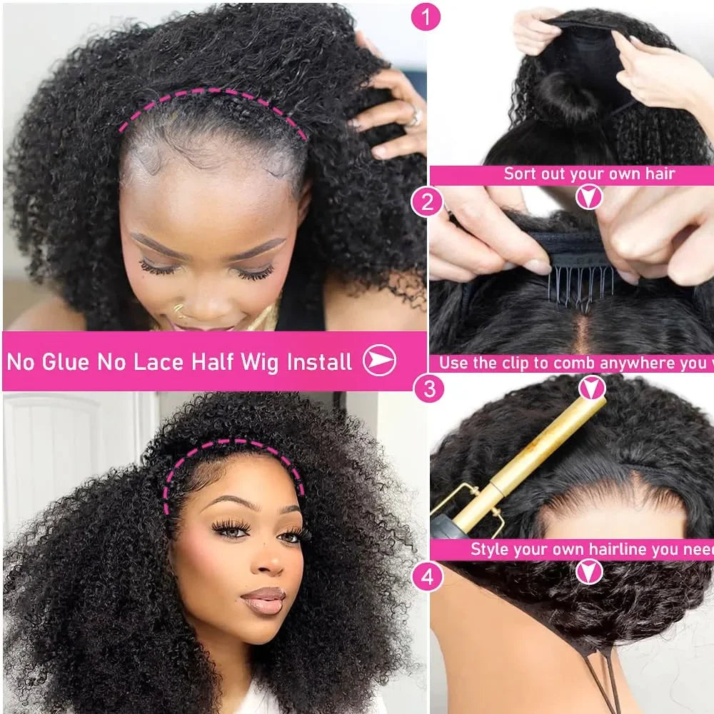 Half human hair wig