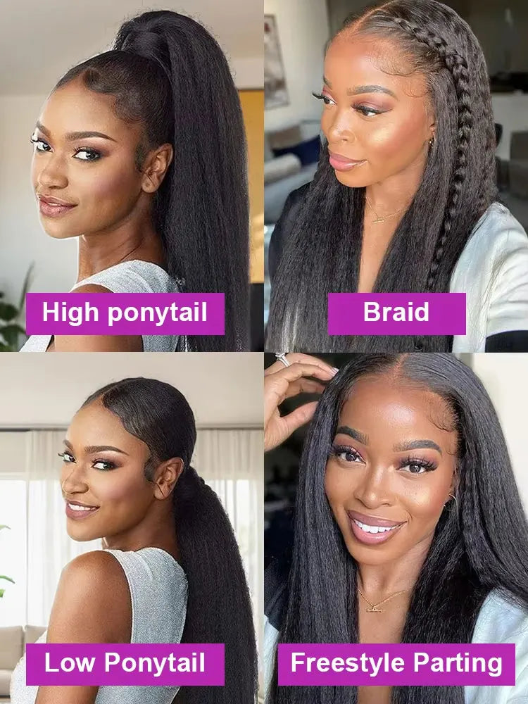 Kinky Straight Glueless Wigs
