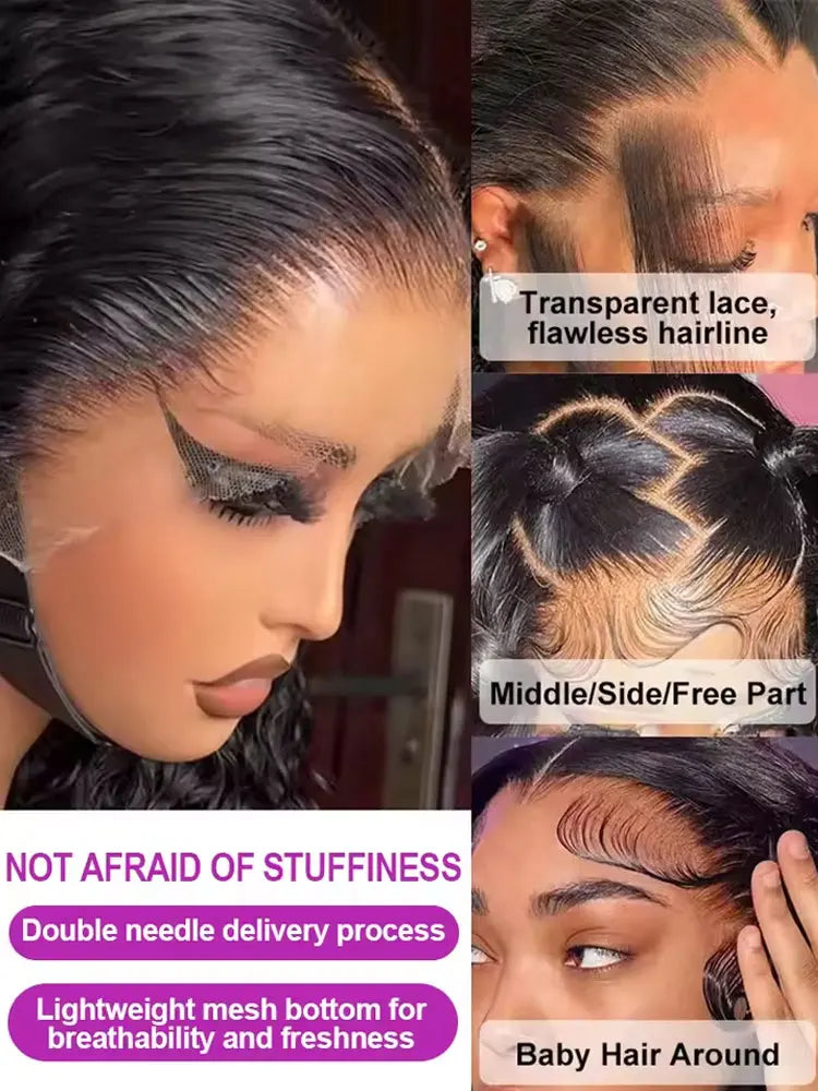 Gluless Deep Wave Human Hair