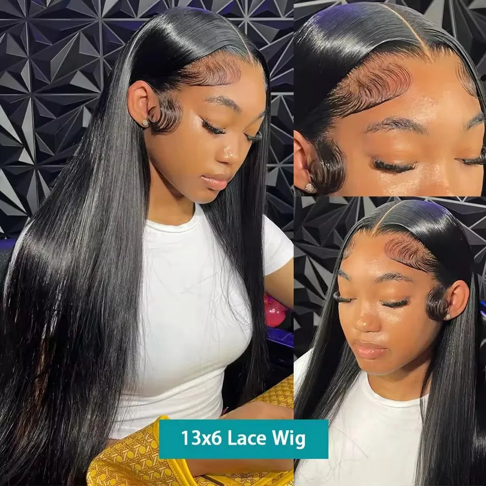 Straight Lace Frontal Human Hair Wigs 