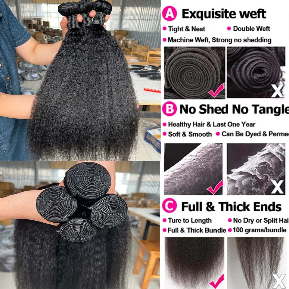 Kinky Straight Human Hair