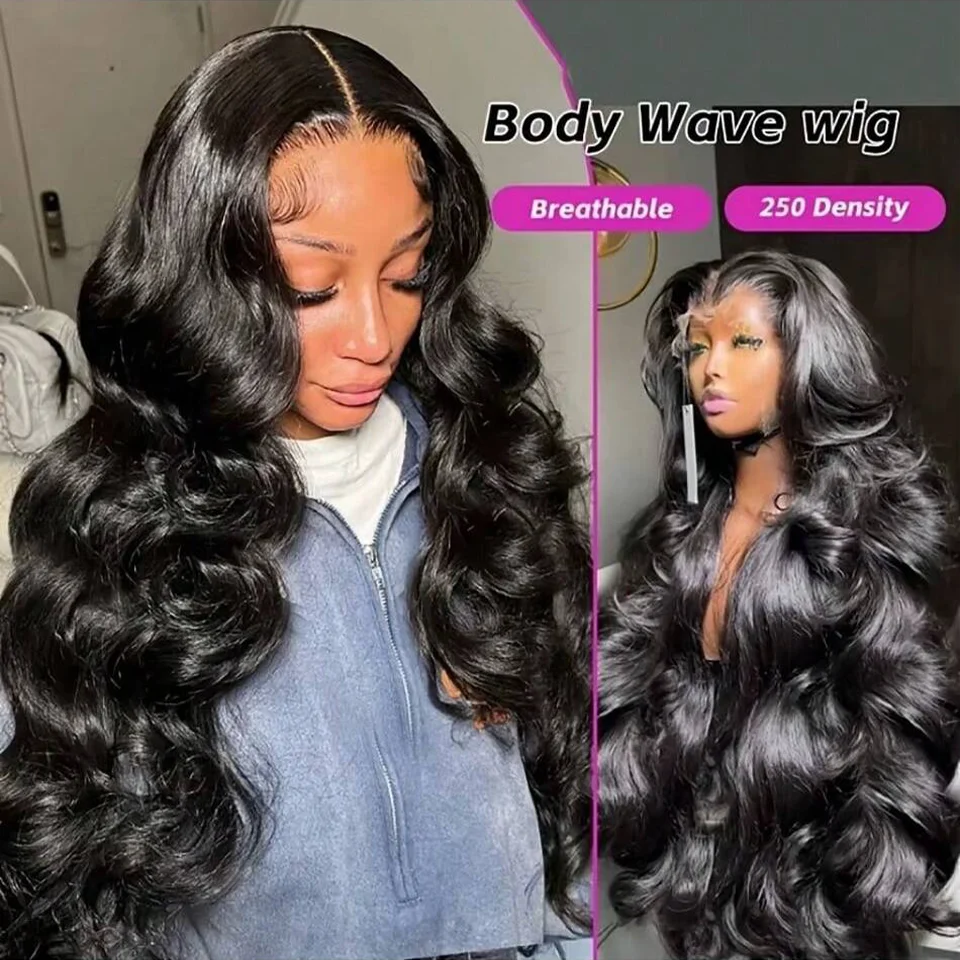 250% 42Inch Body Wave Lace Front Wigs