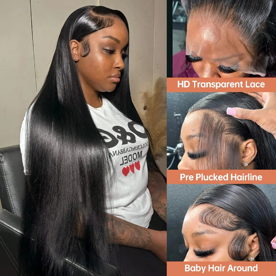 42 44 Inch Lace Front Human Hair Wigs