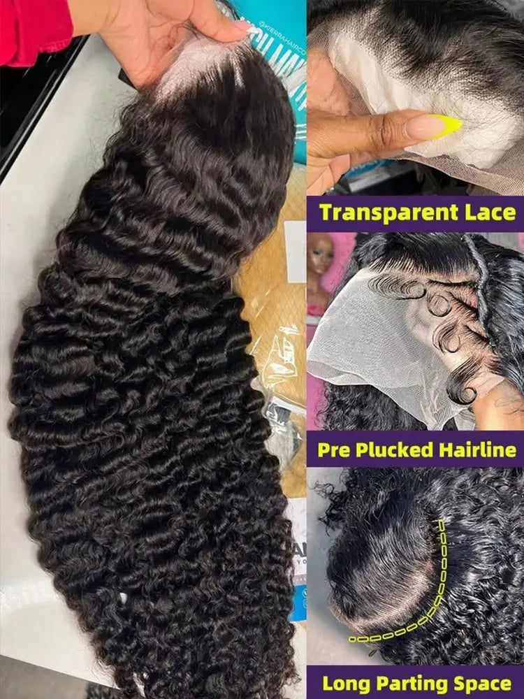 Gluless Deep Wave Human Hair