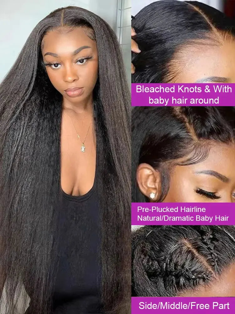 Kinky Straight Glueless Wigs