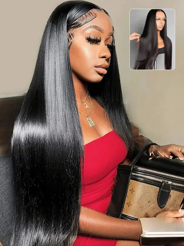 Straight Lace Frontal Human Hair Wigs 