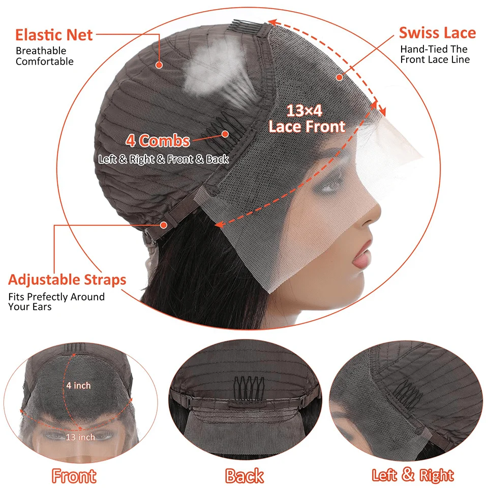 Pre Plucked Natural Black Frontal Wig