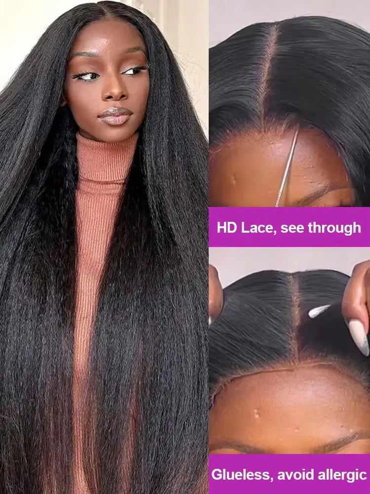 Kinky Straight Glueless Wigs