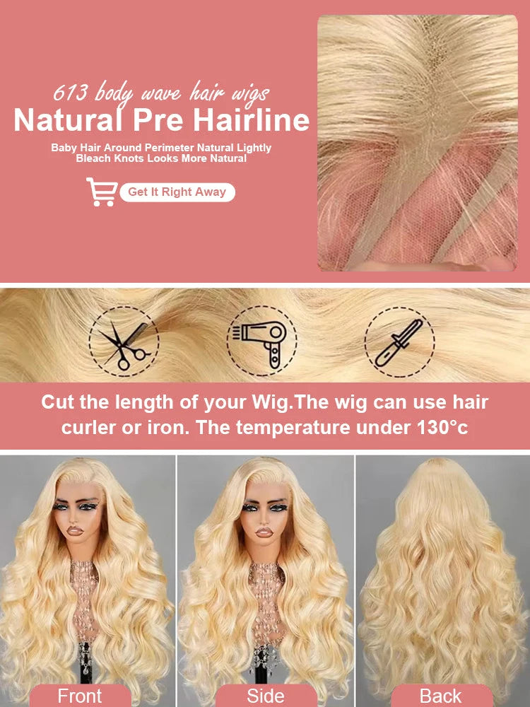 Honey Blonde Body wig