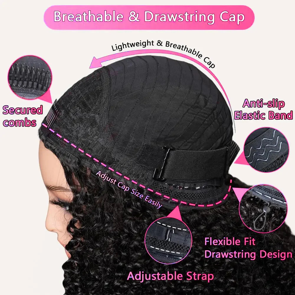 Half human hair wig
