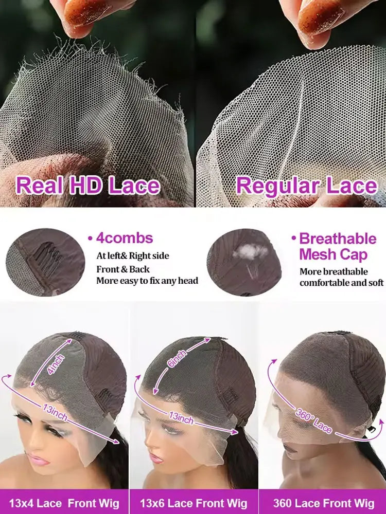 Gluless Deep Wave Human Hair