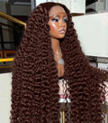 Chocolate Brown Deep Wave Frontal Wig